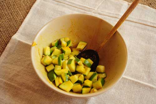 Unripe mango salad