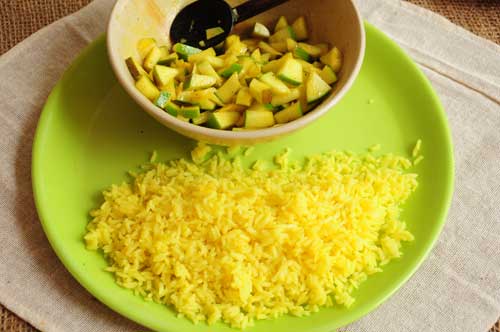 Unripe mango salad